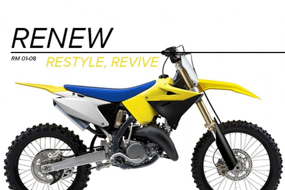 Suzuki rm125 250 2001-08 Polisport Volle 1:1 Maßstab Vorlage - Design Vektor Digital