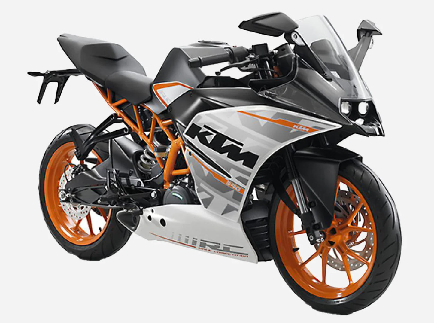 Plantilla completa a escala 1:1 para la KTM RC125 200 250 390 2014-2019 - Diseño vectorial digital