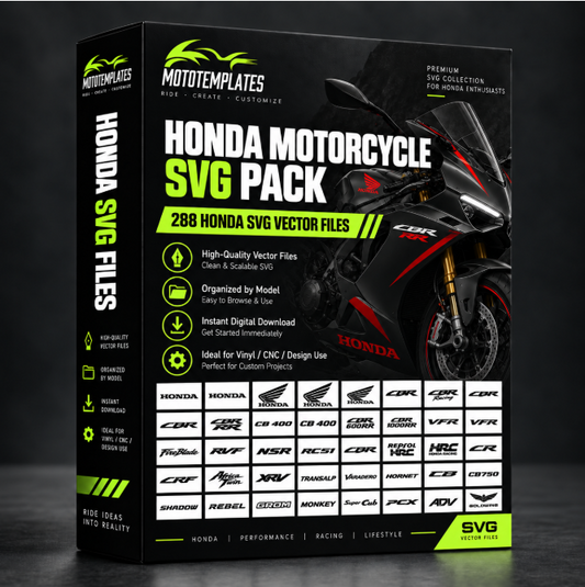 Honda Motorcycle SVG Pack – 288 vector files