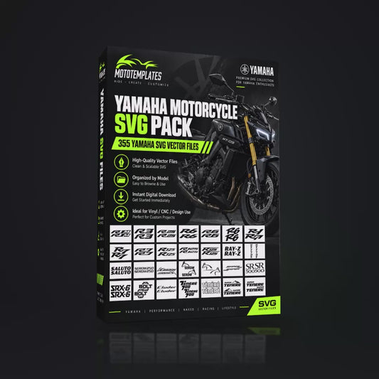 Yamaha Motorcycle SVG Pack | 355 SVG Vector Files