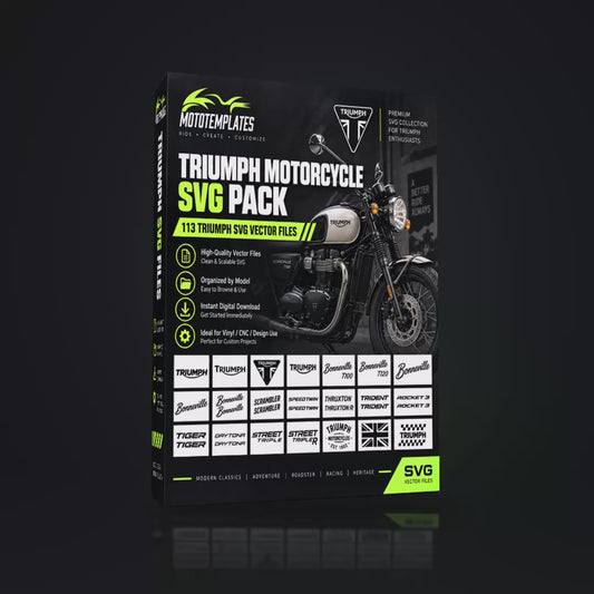 Triumph Motorcycle SVG Pack | 113 SVG Vector Files
