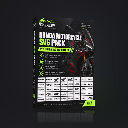 Honda Motorcycle SVG Pack | 288 SVG Vector Files