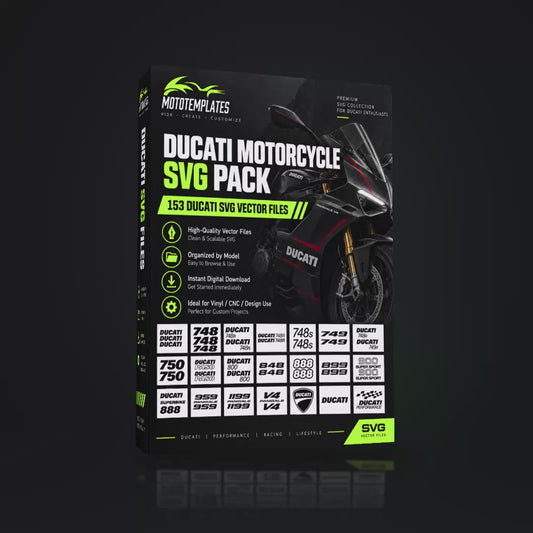 Ducati Motorcycle SVG Pack | 153 SVG Vector Files