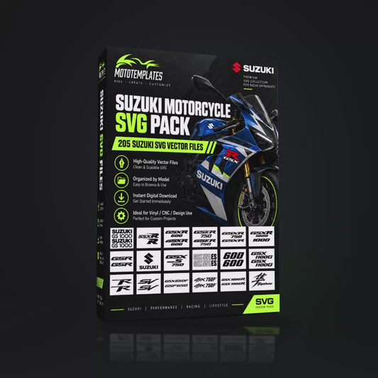 Suzuki Motorcycle SVG Pack | 205 SVG Vector Files