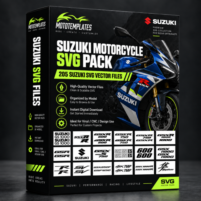 Suzuki Motorcycle SVG Pack – 205 vector files